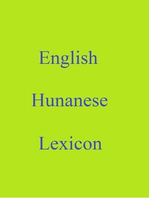 cover image of English Hunanese Lexicon